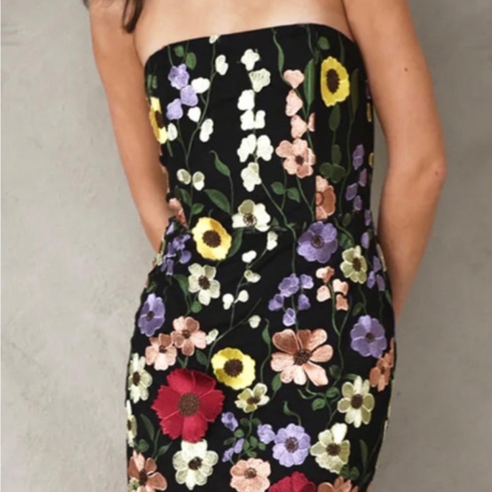 Adelyn Rae Black Floral Midi Dress